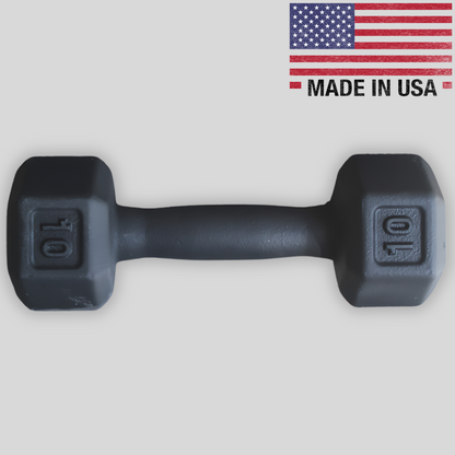 10lb Elite Cast Iron Dumbbell Product Pic Biggins Iron