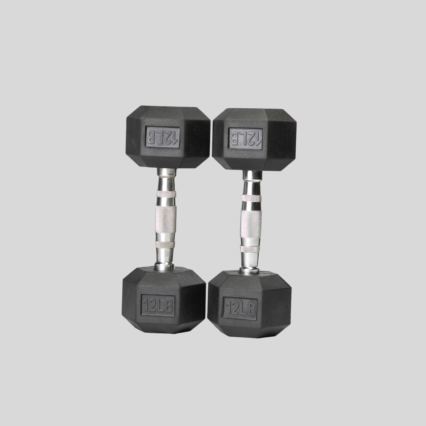 12lb Rubber Hex Dumbbells Product Pic