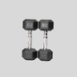 12lb Rubber Hex Dumbbells Product Pic