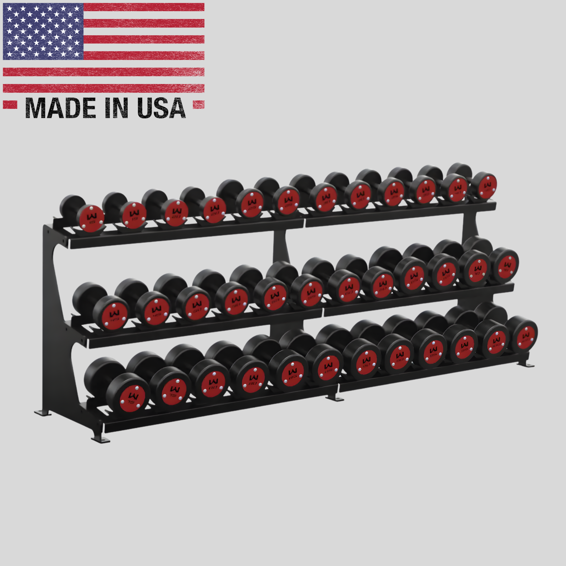 1550lb Precision Steel Dumbbell Set Product Pic