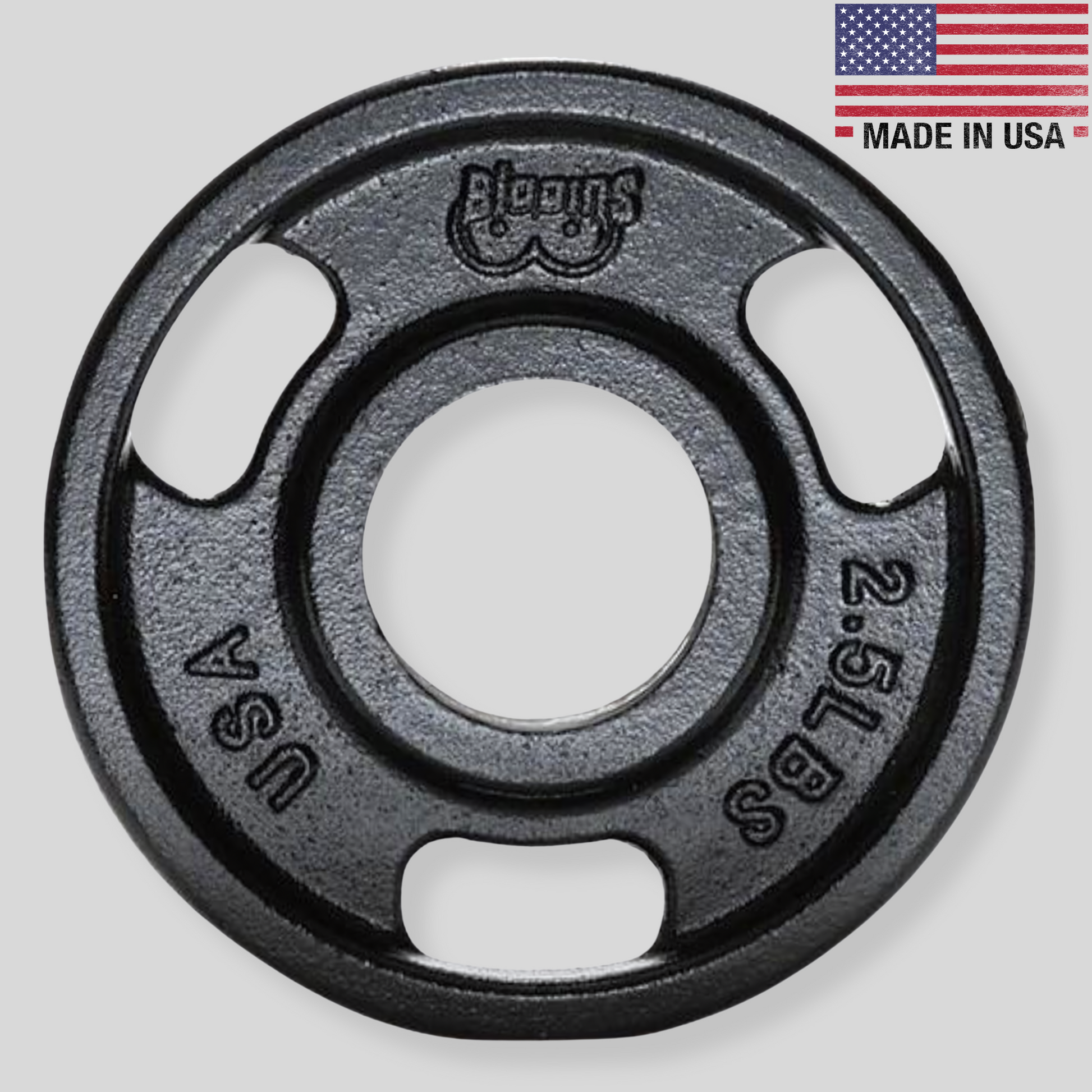 2.5lb Classic Biggins Weight Plate Product Pic Front Made In USA