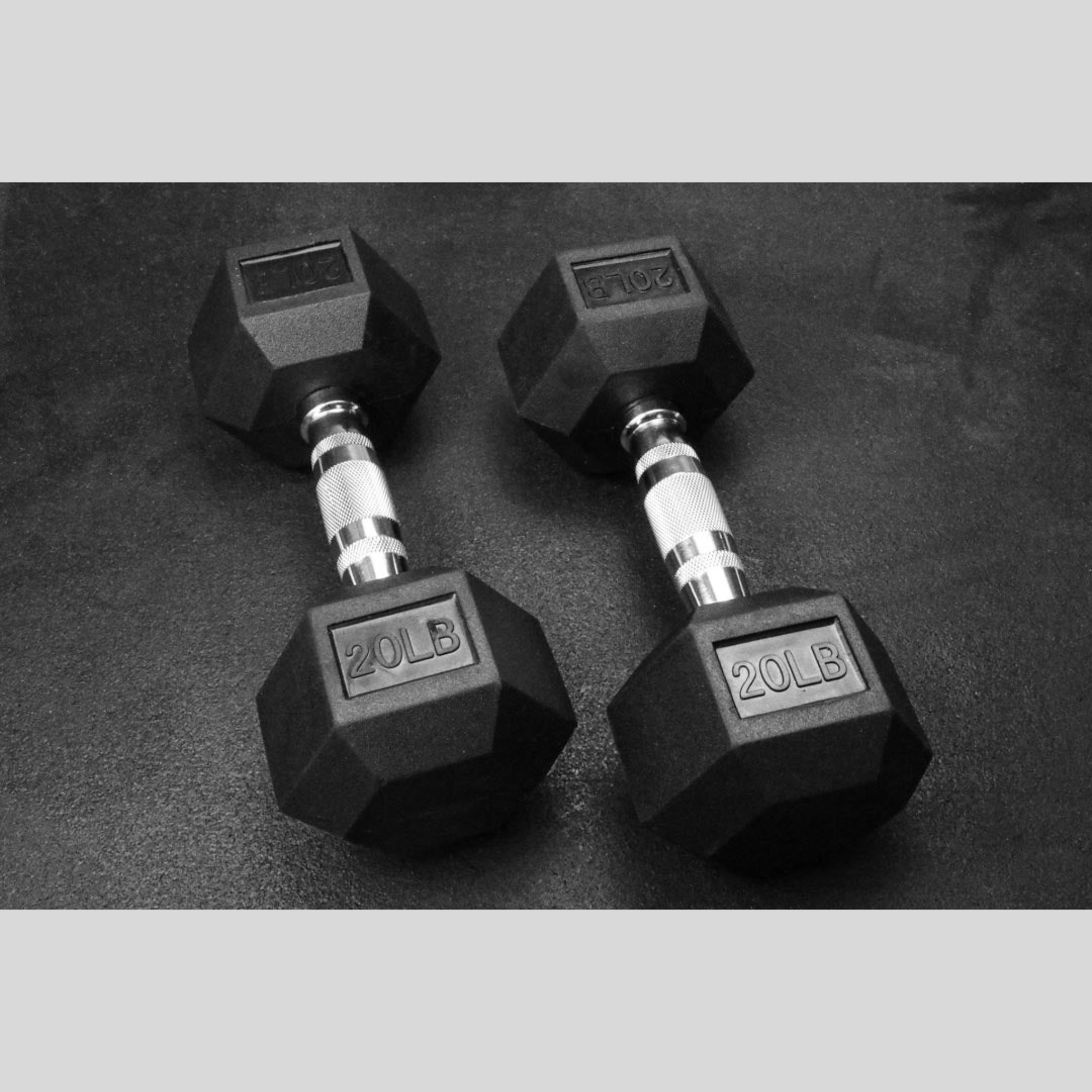 20lb Rubber Hex Dumbbells Product Pic