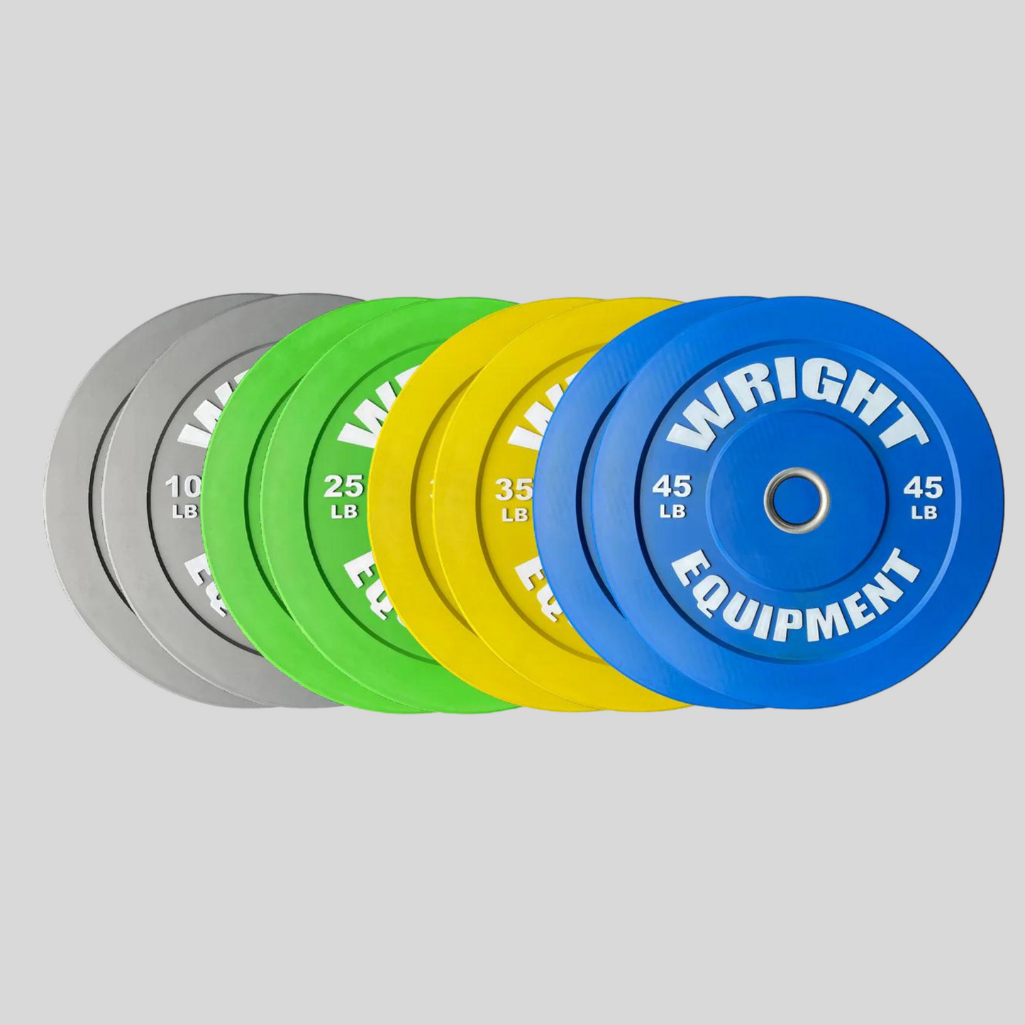 230lb Set Color Bumper Plates Product Pic Front