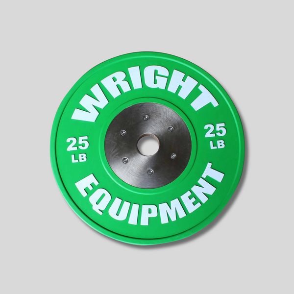 25lb Elite Color Bumper Plate V2 Wright Equipment Product Pic Green
