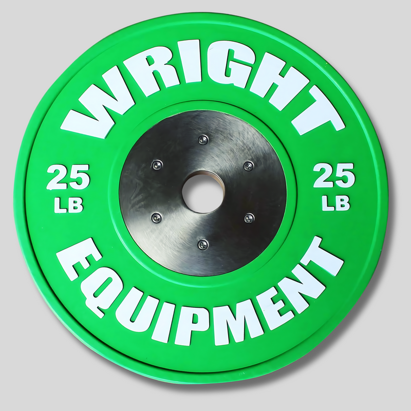 25lb Elite Color Bumper Plates V2 Green Product Pic Wright Equipment