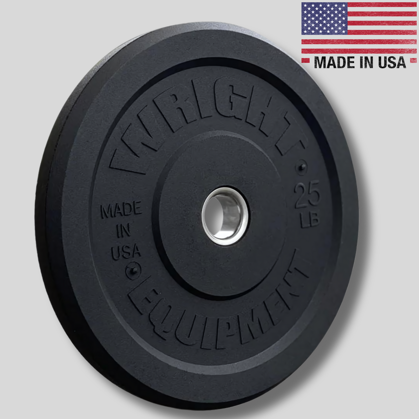 25lbs AMP Bumper Plates Wright Equipment Product Pic USA Made