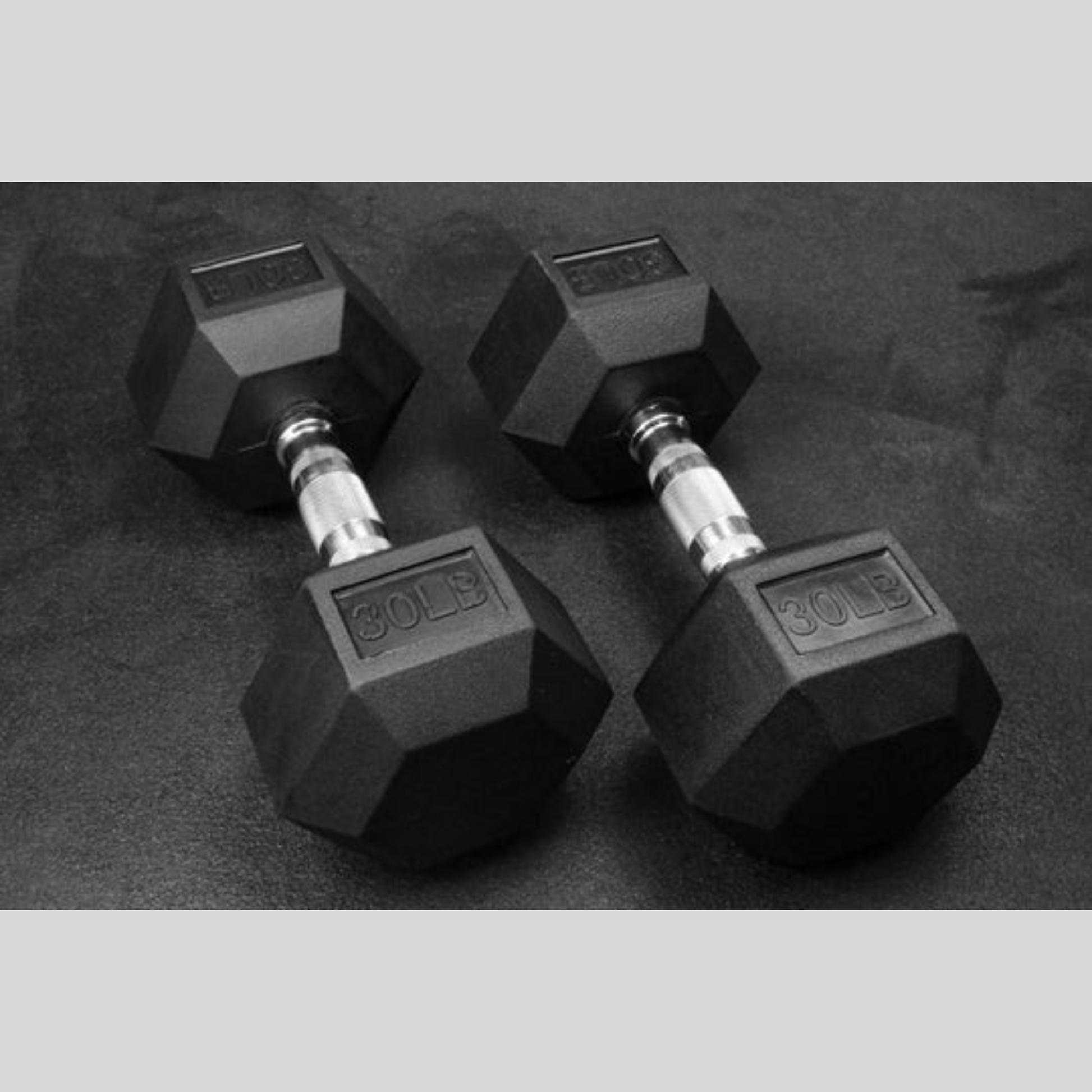 30lb Rubber Hex Dumbbells Product Pic