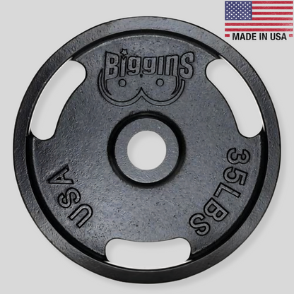 35lb Classic Biggins Weight Plate Product Pic Front Made In USA