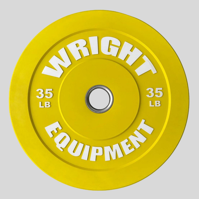 35lb Color Bumper Plates Product Pic Yellow Front