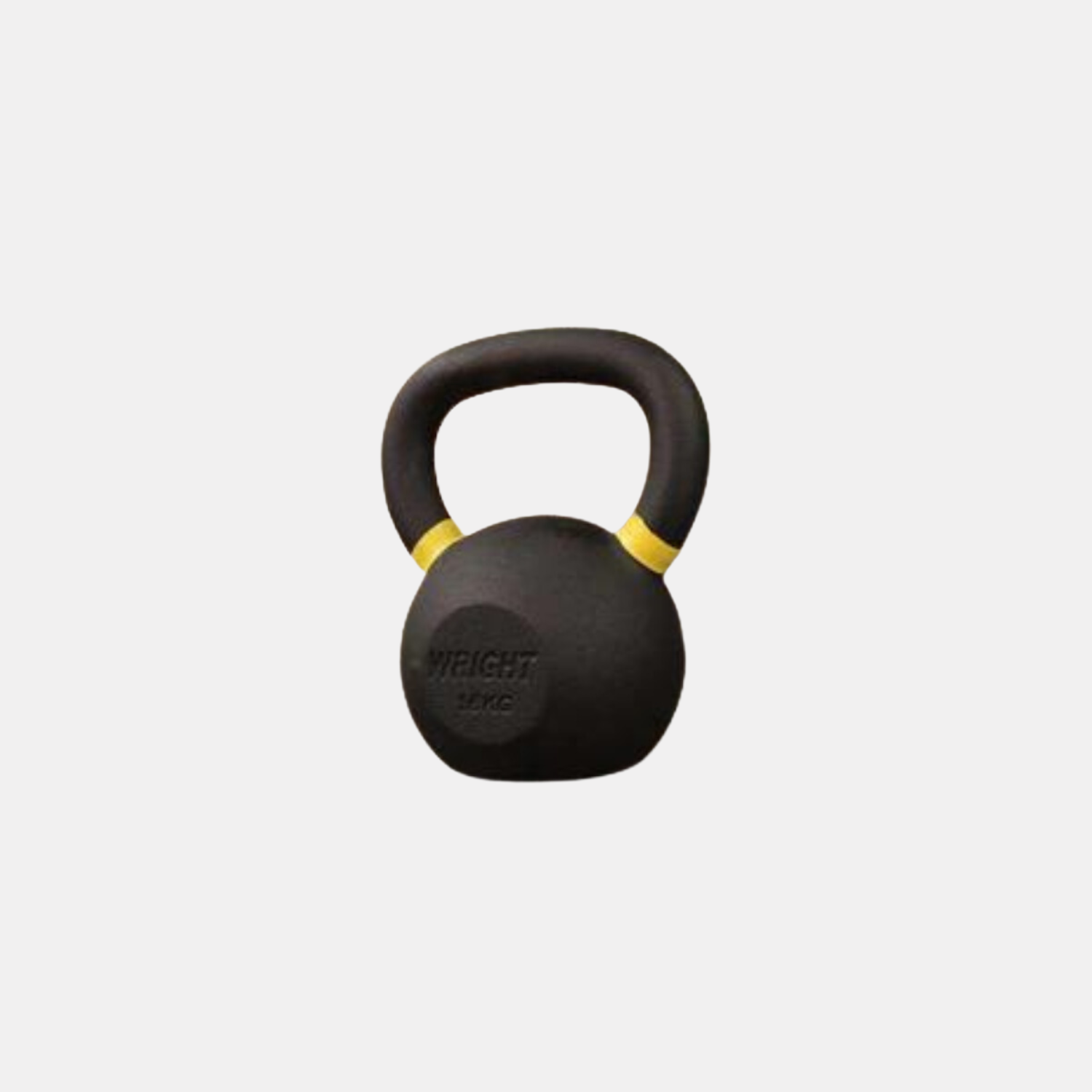 35lb Wright Kettlebell with yellow markings on handle.