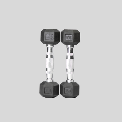 3lb Rubber Hex Dumbbells Product Pic