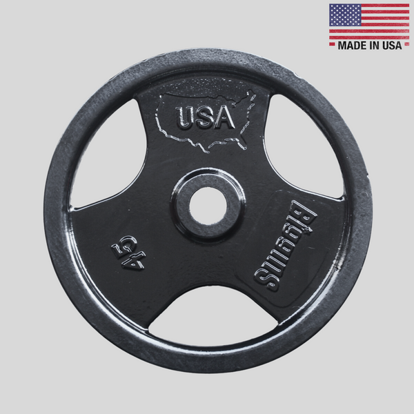 45lb Prime Machined Cast Iron Weight Plates Product Pic USA Made Biggins Iron