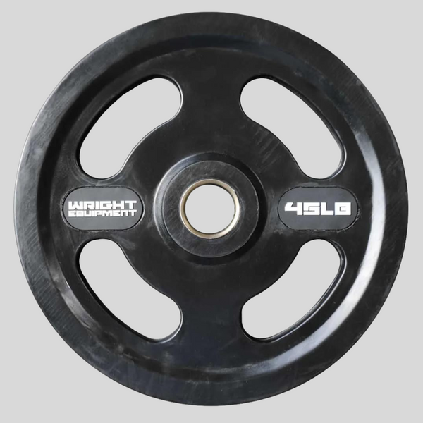 45lb Rubber Grip Olympic Plate Product Pic Wright Equipment VFP