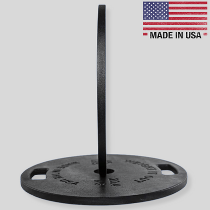 45lb Thin Cast Iron Weight Plate Product Pic Side View Weightitout