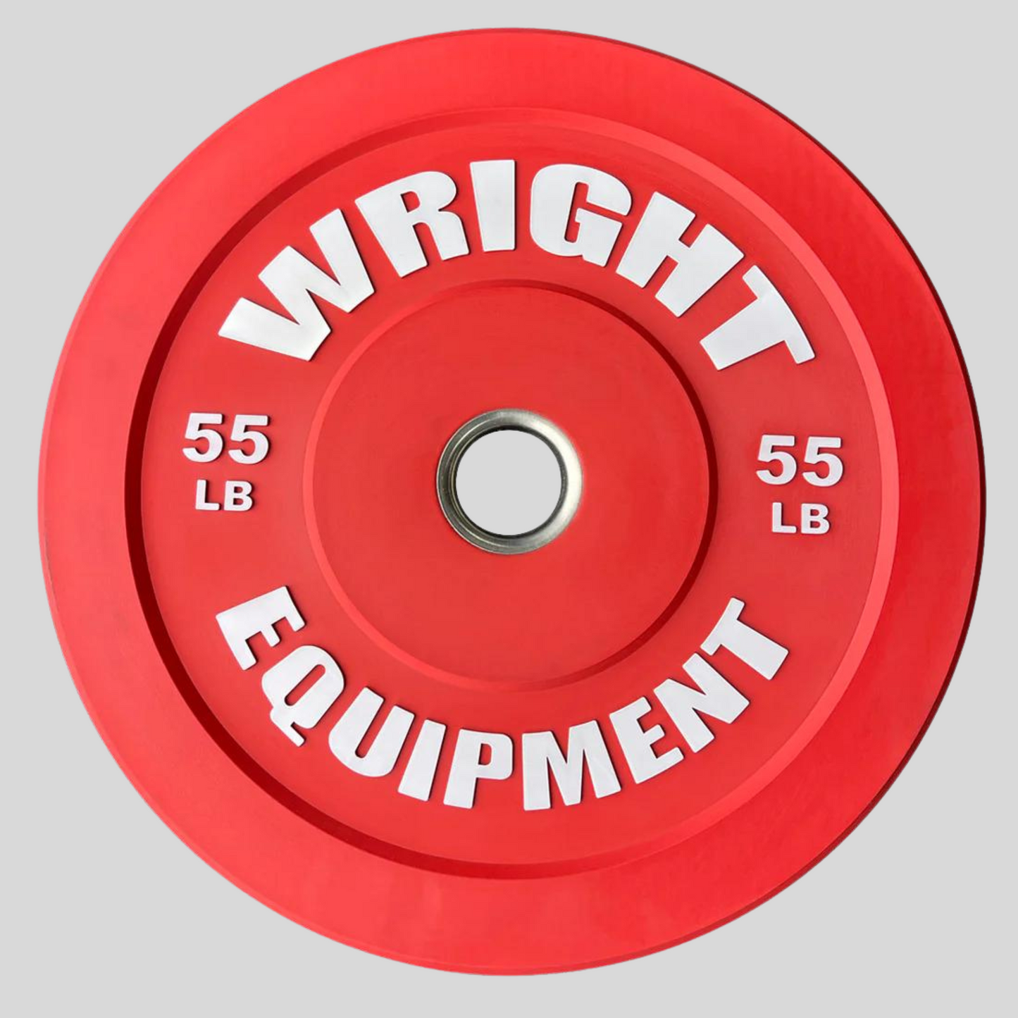 55lb Color Bumper Plates Product Pic Red Front