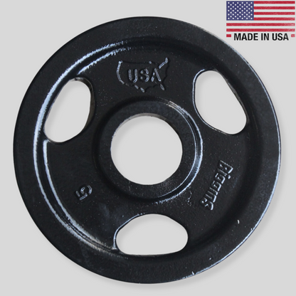 5lb Custom Weight Plate Prime Machined Cast Iron Weight Plate Set Product Pic Biggins Iron Made In USA