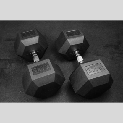 85lb Rubber Hex Dumbbells Product Pic