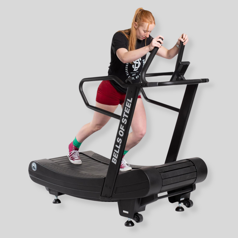 Bells of Steel Blitz Magnetic Resistance Manual Treadmill Product Picture In Use