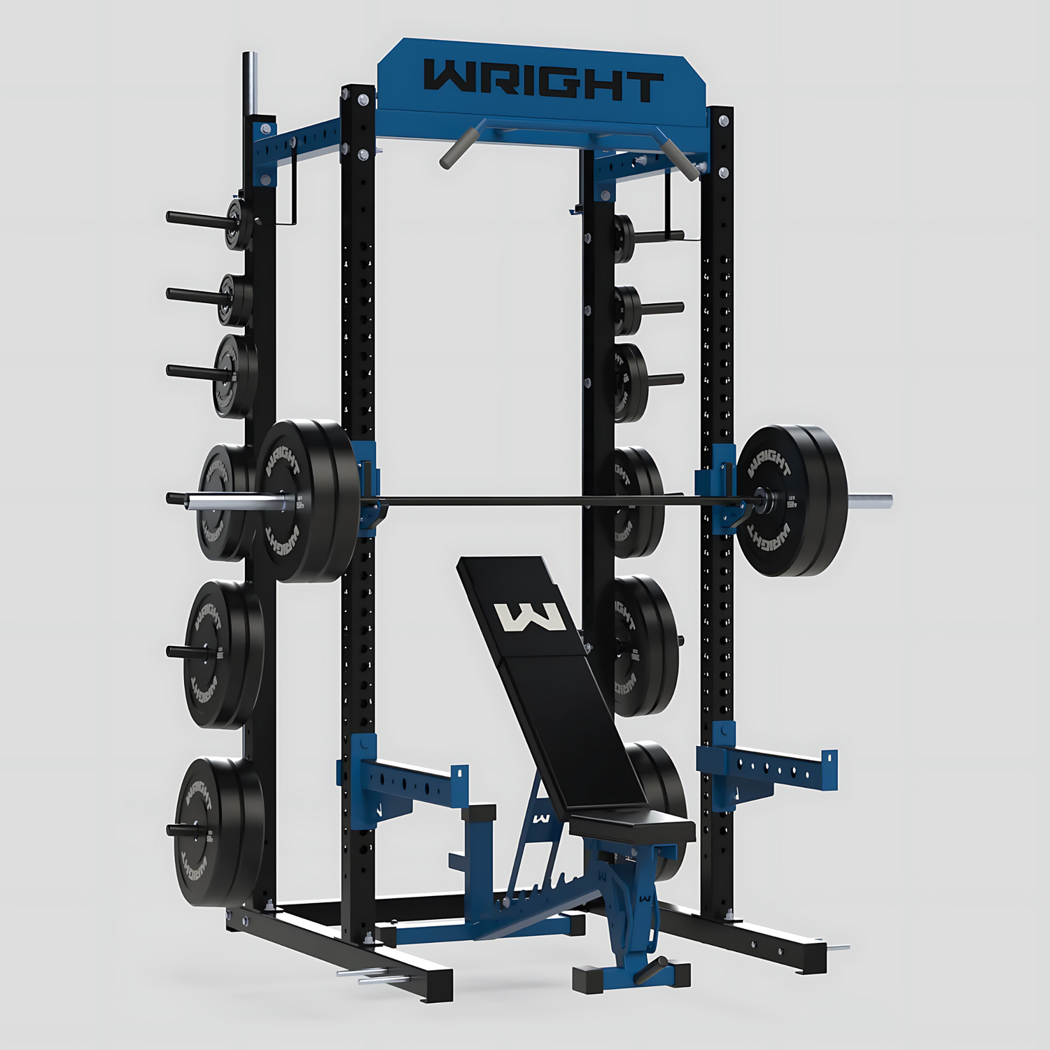 CX-100 Half Power Rack Product Photo Wright Equipment Blue