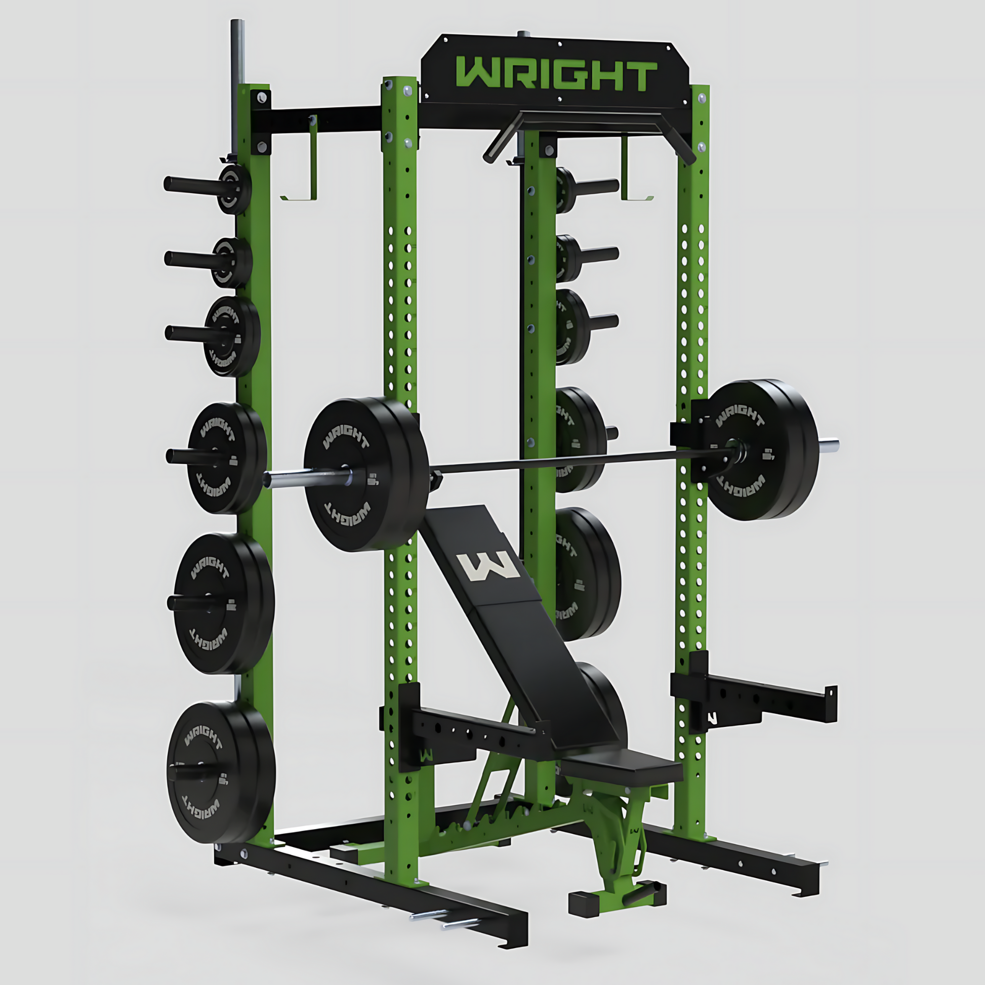 CX-100 Half Power Rack Product Photo Wright Equipment Green