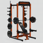 CX-100 Half Power Rack Product Photo Wright Equipment Orange