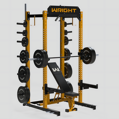 CX-100 Half Power Rack Product Photo Wright Equipment Yellow