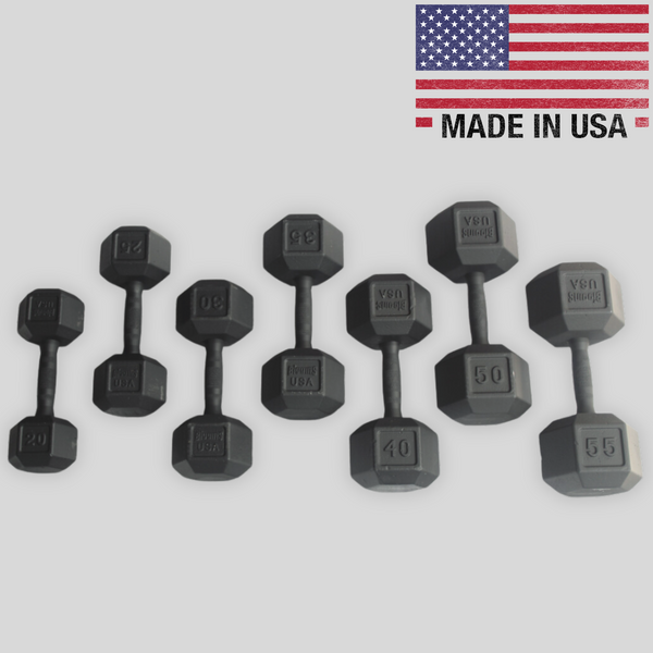 Custom Set Elite Cast Iron Dumbbell Product Pic Biggins Iron