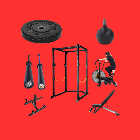 Home Gym Builder Gym Equipment Collection Image With Red Background Home Page Collection Image.