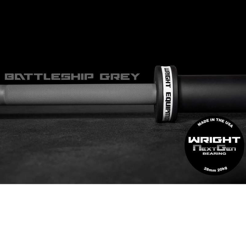 Next Gen Cerakote Barbell 45lb Battleship Grey Product Pic