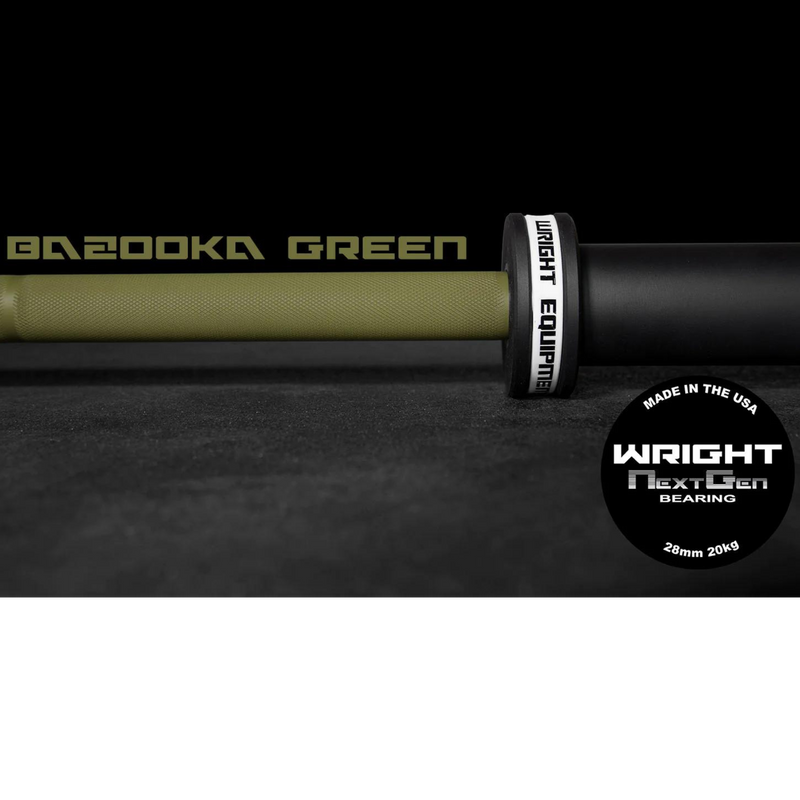 Next Gen Cerakote Barbell 45lb Bazooka Green Product Pic