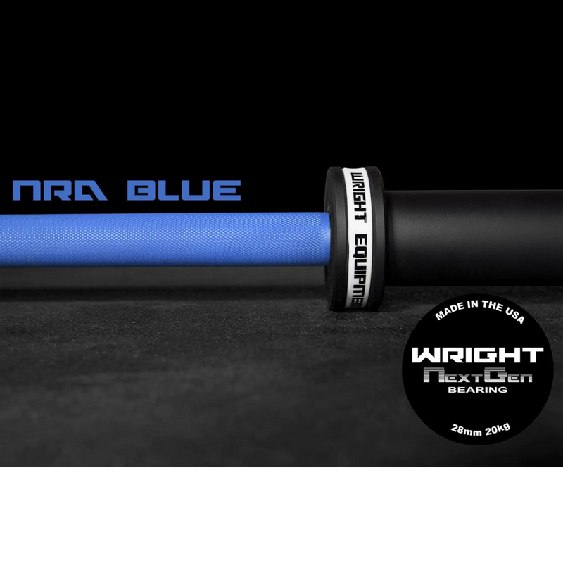 Next Gen Cerakote Barbell 45lb NRA Blue Product Pic