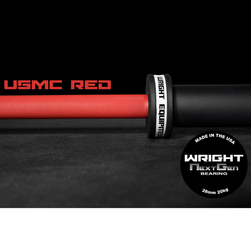 Next Gen Cerakote Barbell 45lb USMC Red Product Pic