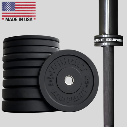 Next Gen Barbell & AMP Bumper Plate Bundle Set