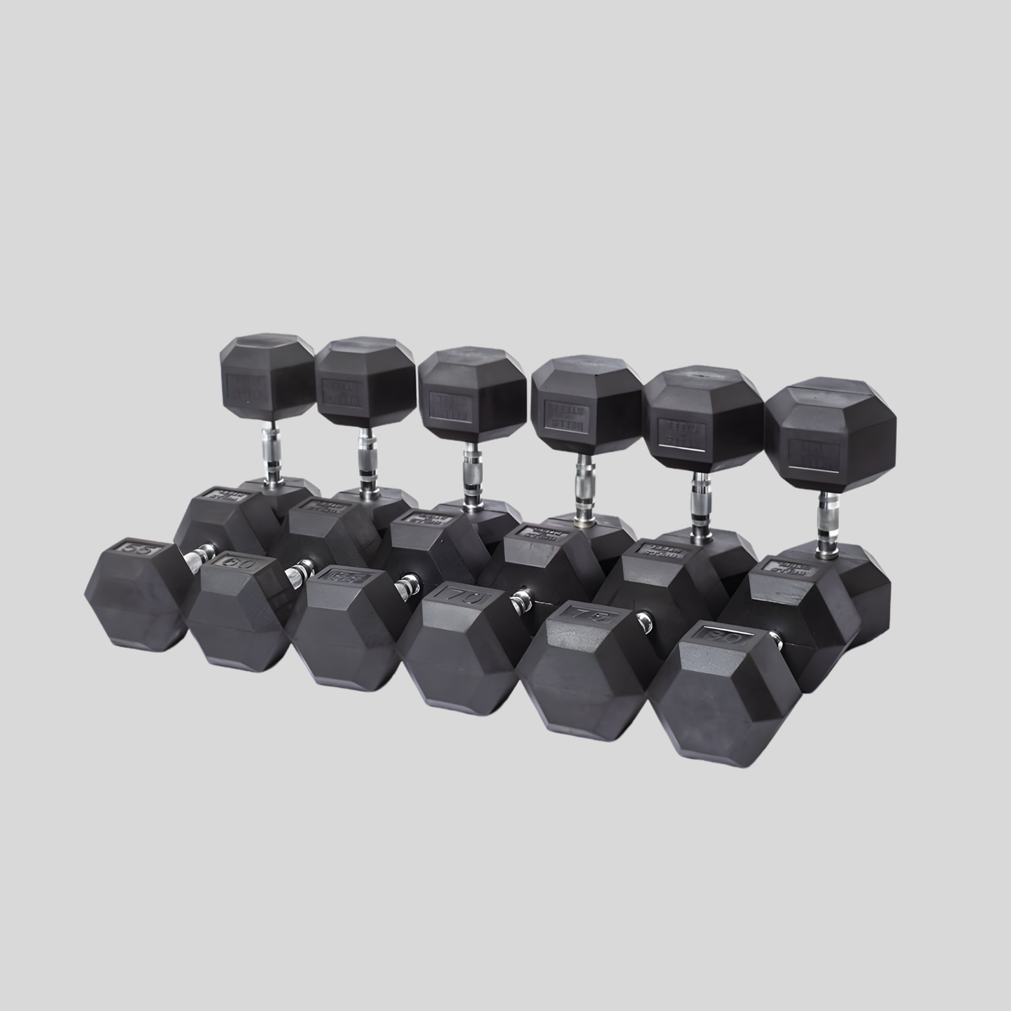 Rubber Hex Dumbbells