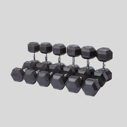 Rubber Hex Dumbbells