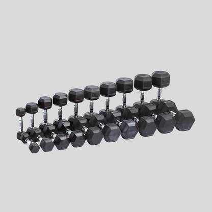 Rubber Hex Dumbbells