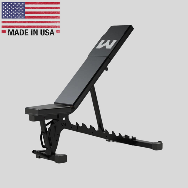 USA D1 Incline/Decline Bench Product Pic Front US Made Wright Equipment