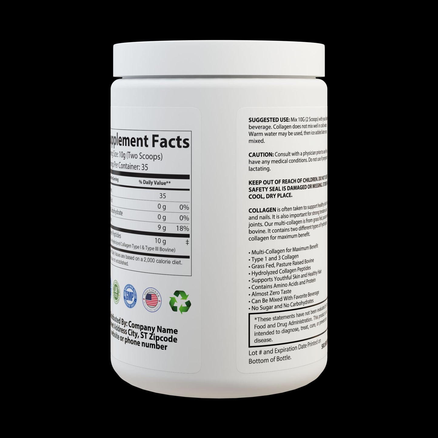 VFP Collagen Peptides Product Pic Back Label