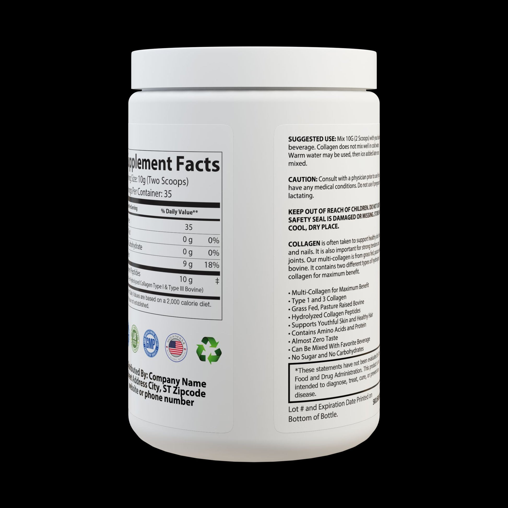 VFP Collagen Peptides Product Pic Back Label