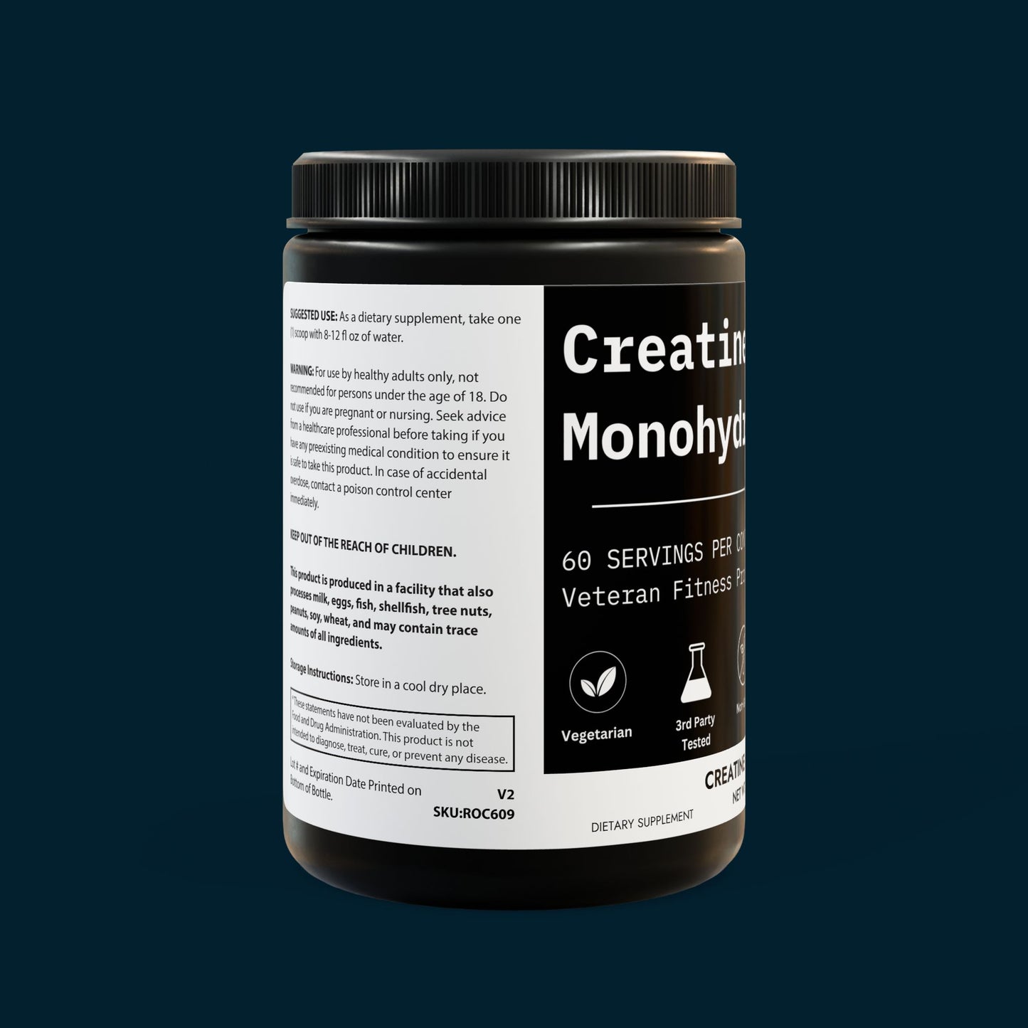 VFP Creatine Monohydrate Product Pic Side Label