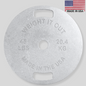 White 45lb Thin Cast Iron Weight Plate Product Pic Weightitout