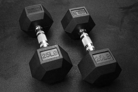 Rubber Hex Dumbbells