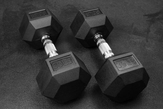 Rubber Hex Dumbbells