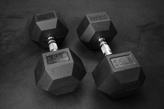 Rubber Hex Dumbbells