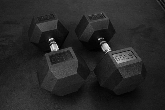 Rubber Hex Dumbbells