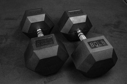 Rubber Hex Dumbbells