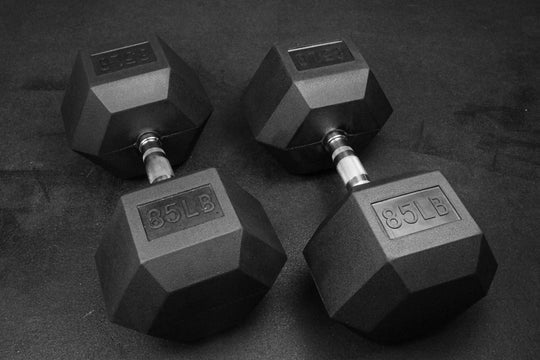 Rubber Hex Dumbbells