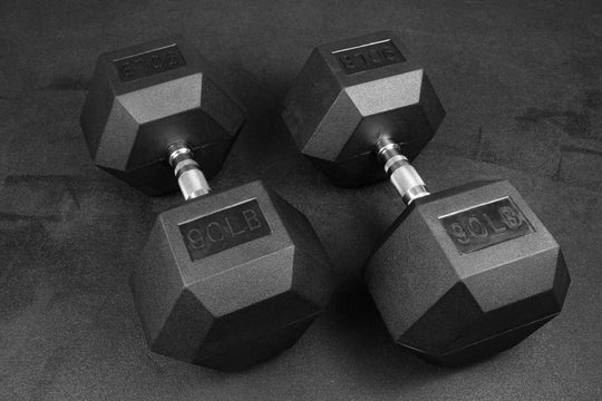 Rubber Hex Dumbbells