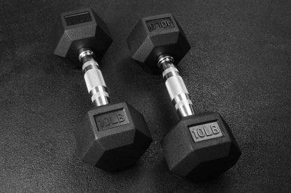 Rubber Hex Dumbbells